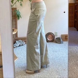 Nanette Lepore pants 2 Cream/beige Metallic gold